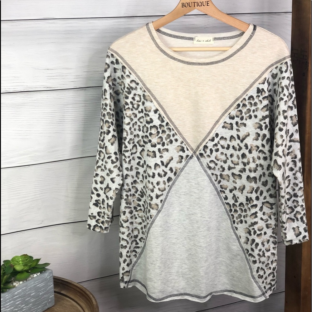 Leopard Diamond Top